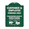 Signmission Parking Restriction Customer and Employee Parking Only Unauthorized Vehicles Towed at, GW-1824-23373 A-DES-GW-1824-23373 - alternate 1